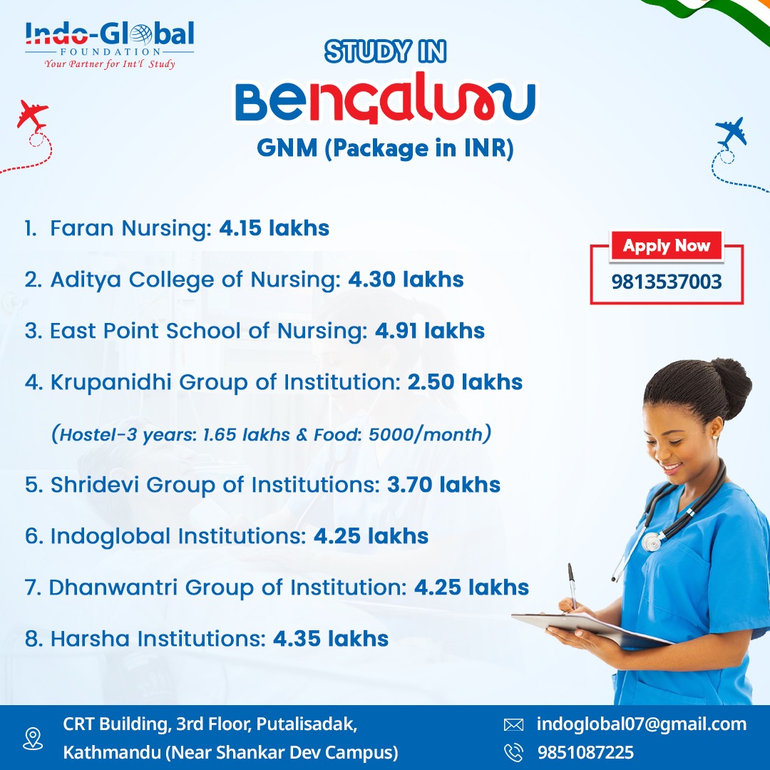 Top Nursing Colleges in Bengaluru Offering GNM Programs (2025 Intake)